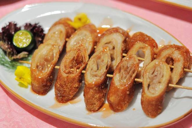 （我要吃肉肉) 王牌炸卤肥肠 （12pc）Fried Halide fatty intestine